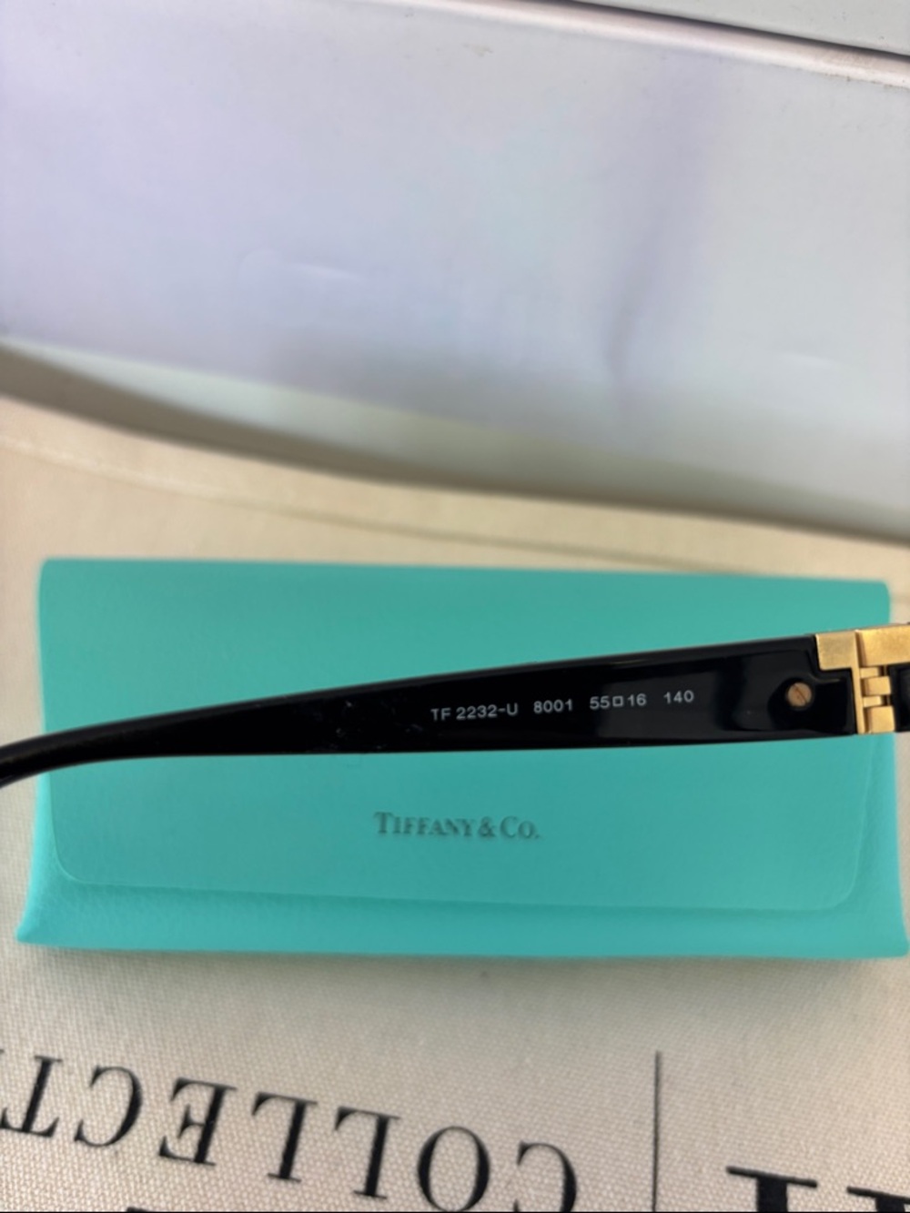 Tiffany & Co. RX Black Frame Glasses with Tiffany Blue Case - Picture 3 of 8